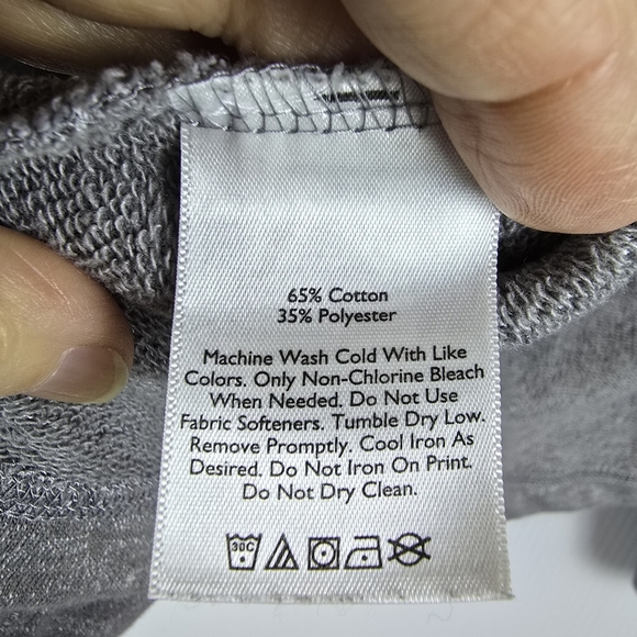 Eddie Bauer Womens Gray 3 Snap Cowl Neck Jersey Sweatshirt Wrap Jacket Size L - Picture 11 of 12